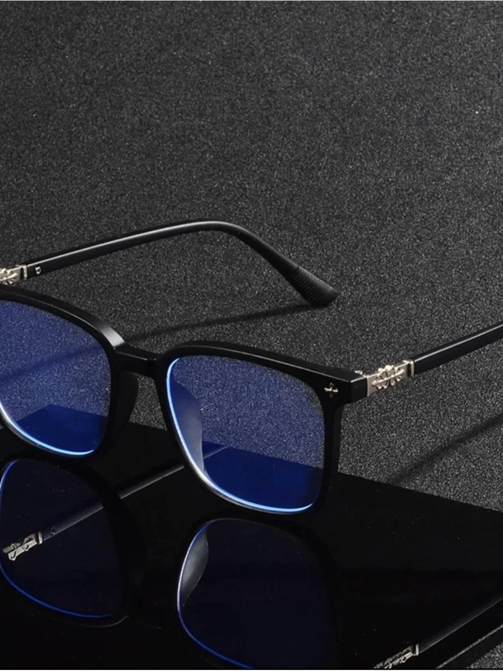 Black Frame Blue Light Glasses for Electronics